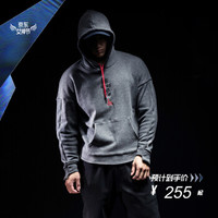 MSGD 运动卫衣 春季健身加绒连帽套头长袖上衣宽松保暖透气帽衫 冰川灰 XL(现货开售)