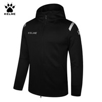 KELME卡尔美 秋冬新款运动外套男连帽休闲夹克3881336 黑色 XL