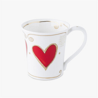 丹侬（dunoon）英国进口创意设计系列 骨瓷马克杯水杯咖啡杯生日礼物爱心情侣款杯 210ML 红色