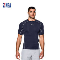 NBA UNDER ARMOURUA Armour运动短袖紧身衣男1257468 410藏蓝色 XL