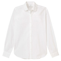 無印良品 MUJI 無印良品  女式 棉平纹 圆领衬衫 深海军蓝 XXL