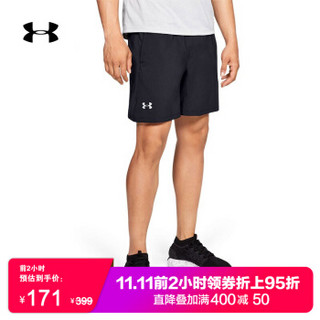 Under Armour 安德玛官方 UA男子Launch SW二合一运动短裤-1326576 黑色001 XL