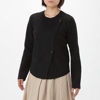 無印良品 MUJI 無印良品 Labo 女式 羊毛高针距 夹克 黑色 L