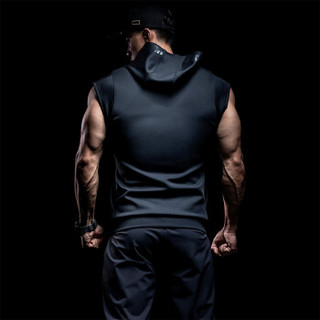 Monster Guardians 夏季无袖健身背心男休闲宽松跑步训练撸铁上衣 Fortitude Black 坚毅黑 XL