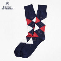 Brooks Brothers/布克兄弟男士菱形格图案长袜1000058138 4004-藏青 OS