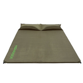 Highrock天石 户外装备帐篷配件双人自动充气垫露营防潮垫子 深橄榄绿色