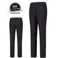 威迪瑞新款 春秋季 雪鹑/雪雁情侣款户外抓绒软壳冲锋裤 女款黑色 XL