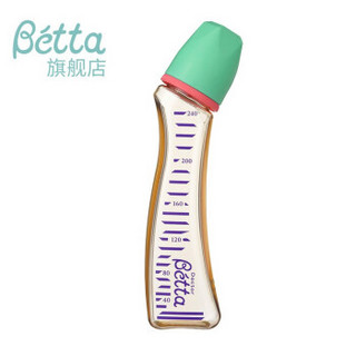 Betta(蓓特）奶瓶新生儿防呛奶PPSU奶瓶日本原装进口早产婴儿0-3个月宝宝防胀气断奶宝石系列 宝石&单色彩带(紫色) S1-240ml