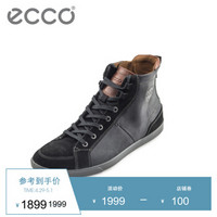 ECCO爱步 现代休闲低帮系带男靴 科林系列 535824 黑色57583 39