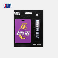 NBA 湖人队 吊牌带挂绳 便携箱子交通卡胸牌卡套证件套套装 图片色 F