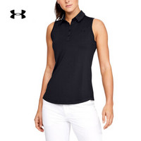 Under Armour 安德玛官方 UA女子 Zinger 运动无袖Polo衫-1326886 黑色001 S