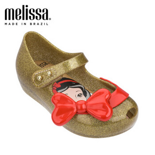 mini Melissa梅丽莎春夏迪士尼合作款小童蝴蝶结单鞋32467 闪金色/红色 内长14.5cm