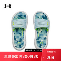 安德玛官方 UA Ignite VIII 女童 运动拖鞋 Under Armour-3021319 蓝色101 37.5