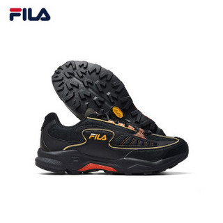 FILA 斐乐官方 男子跑步鞋2019冬季新款3M反光机能运动鞋 黑色-BK 42