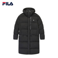 FILA（斐乐） R系列 男羽绒服冬季运动休闲时尚舒适连帽羽绒外套男（陈坤同款） 深黑-BK 185/100A/XXL