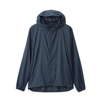 無印良品 MUJI 無印良品 女式 不易沾水便携 防风夹克 海军蓝 M