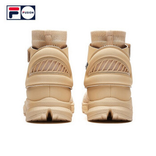 FILA 斐乐官方 男袜套休闲鞋2019FUSION系列 熟皮黄-YE 42