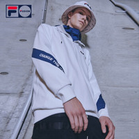 FILA FUSION 斐乐 男子连帽卫衣 2019冬季新款潮流撞色男款卫衣 白色-WT 175/96A/L