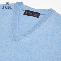 Brooks Brothers/布克兄弟男士19秋冬V领山羊绒针织套头衫毛衣 4000-亮蓝色 M