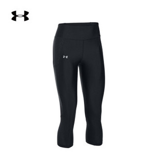 Under Armour 安德玛 UA女子 Fly-by印花紧身中裤-1297934 黑色007 L