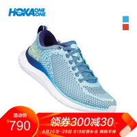 HOKA ONE ONE女琥派训练跑步鞋Hupana Zephyr透气减震轻便健身运动鞋 晶莹蓝/靛蓝 US 7/ 240mm