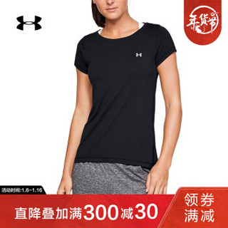 Under Armour 安德玛官方 UA女子 Armour 运动短袖T恤-1328964 黑色001 M