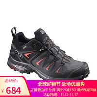 萨洛蒙（Salomon） 女款户外防水透气徒步鞋 X ULTRA 3 GTX W 磁铁灰398685 UK4.5(37 1/3)