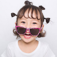 澳洲BanZ男女儿童防晒宝丽来偏光太阳镜墨镜 炫酷系列 飞行员款 — 迷彩粉款 4-10岁