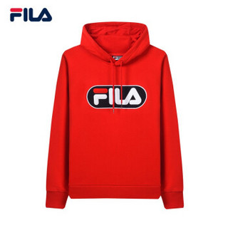 FILA（斐乐）情侣卫衣套装2019春季新款时尚运动针套头衫男女卫衣 男传奇红-RD S