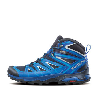 萨洛蒙（Salomon） 男款户外防水徒步鞋 耐磨登山鞋X ULTRA 3 MID GTX 藏青色398675 UK10(44 2/3)