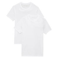 无印良品 MUJI 男式 棉 圆领短袖衫 2件装 白色 XL