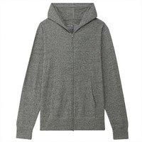 無印良品 MUJI 無印良品 男式 棉混 拉链连帽衫 海军蓝 M
