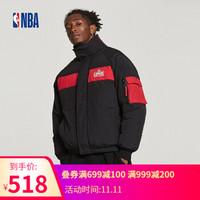 预售NBA-洛杉矶快船队 2019秋冬新款一抹彩色运动棉服 男子 图片色 2XL