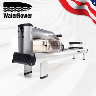 WaterRower健身器材家用纸牌屋水阻划船器机减肥机M1铝合金款 M1高位 银白色