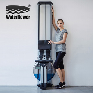 WaterRower健身器材家用纸牌屋水阻划船器机减肥机M1铝合金款 M1高位 银白色