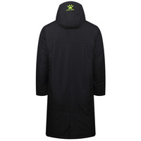 KELME卡尔美运动棉衣男长款足球训练服冬季加厚棉服外套 3971502 黑/荧光黄(logo款) M
