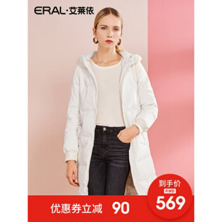 ERAL/艾莱依年O2O撞色拉链大衣617104149 本白 180/100A/XXXL