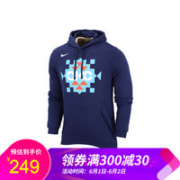 NBA雷霆队 Nike Logo 男子城市版连帽衫抓绒卫衣 AA3686-420 图片色 M