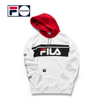 FILA（斐乐）2019 FUSION系列王源新年连帽卫衣男女春季新品套头衫 白色-WT 175/96A/L