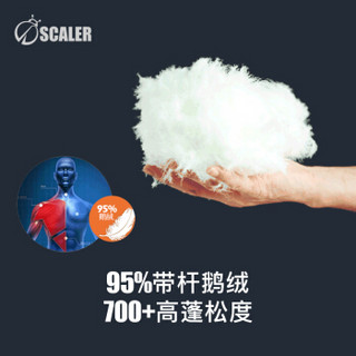 SCALER思凯乐户外羽绒服男士迷彩鹅绒服连帽保暖短款棉外套冬季加厚防风防水登山羽绒服上衣专柜同款 军绿 XXXL