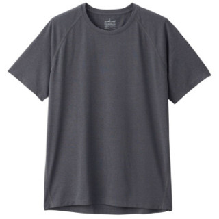 无印良品muji男式吸汗速干短袖t恤炭灰色l
