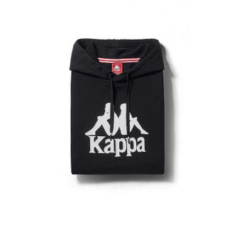 KAPPA卡帕 方标女款运动卫衣休闲长袖外套套头帽衫2019款|K0922MT01 黑色-990 L