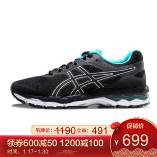 ASICS亚瑟士 稳定跑步鞋女运动鞋 GEL-SUPERION 2 1012A033-700 黑色/銀色 39