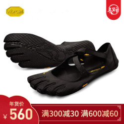 vibram 五指鞋女 室内健身训练瑜伽舞蹈鞋普拉提五趾鞋便携赤足透气网面休闲鞋V-SOUL 18W7201/黑色 38