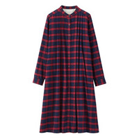 无印良品 無印良品 MUJI 孕妇 棉法兰绒 便于哺乳连衣裙 红色 S-M