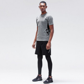 DESCENTE迪桑特 ACTIVE运动版型 男子针织短袖训练T恤 D9131TTS50 深灰色-HC XL(180/100A)