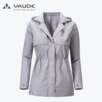 巍德（VAUDE）春秋新品冲锋衣舒适防水防风轻薄透气休闲户外女款2层冲锋衣外套 花灰 L