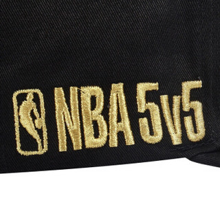 NBA STYLE潮流服饰 5v5经典黑金刺绣共用款平檐棒球帽子 图片色 均码