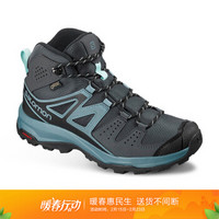 萨洛蒙（Salomon）女款舒适防水中邦徒步鞋X RADIANT MID GTX W 乌木色406747 UK3.5(36)