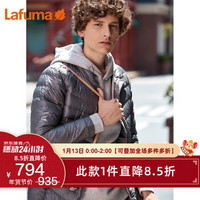 Lafuma乐飞叶 轻薄羽绒服男2019秋冬新款 户外立领修身保暖男士潮牌鹅绒LMJU9CY60 深灰色G3 180/100A(50)